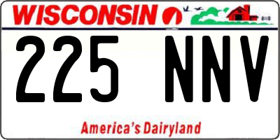 WI license plate 225NNV