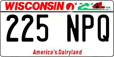 WI license plate 225NPQ