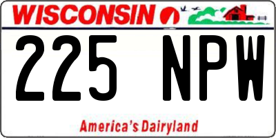 WI license plate 225NPW