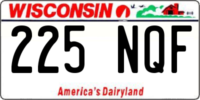 WI license plate 225NQF