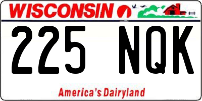 WI license plate 225NQK