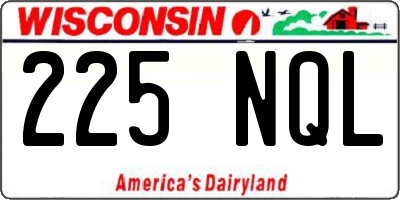 WI license plate 225NQL