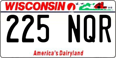 WI license plate 225NQR