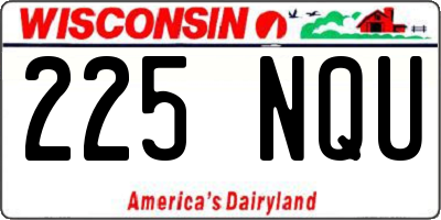 WI license plate 225NQU