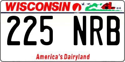 WI license plate 225NRB