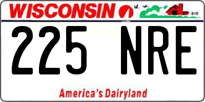 WI license plate 225NRE
