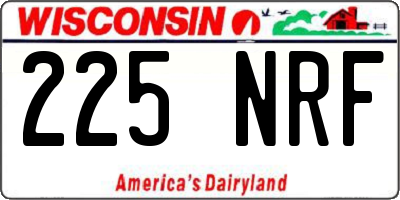 WI license plate 225NRF