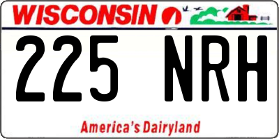 WI license plate 225NRH