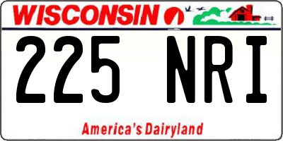 WI license plate 225NRI