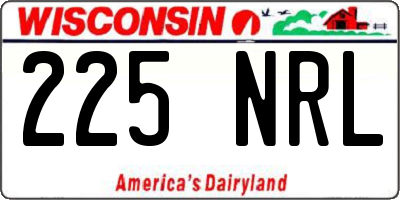 WI license plate 225NRL