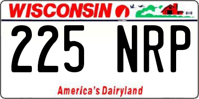 WI license plate 225NRP