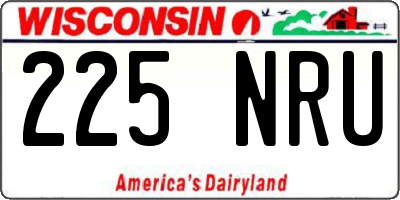 WI license plate 225NRU