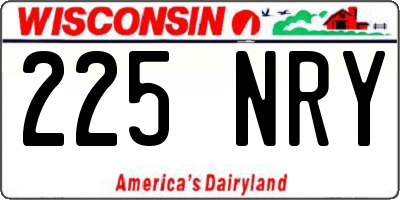 WI license plate 225NRY
