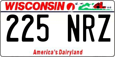 WI license plate 225NRZ