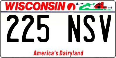 WI license plate 225NSV