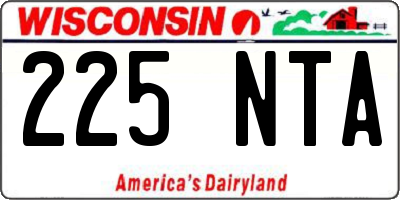 WI license plate 225NTA