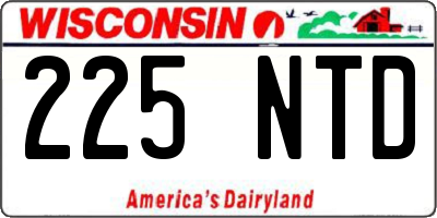 WI license plate 225NTD