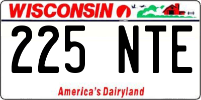 WI license plate 225NTE