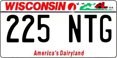 WI license plate 225NTG