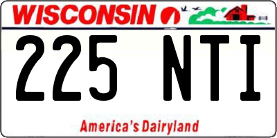 WI license plate 225NTI