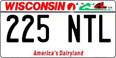 WI license plate 225NTL