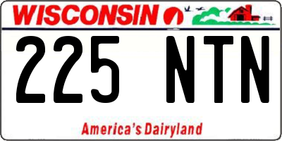 WI license plate 225NTN