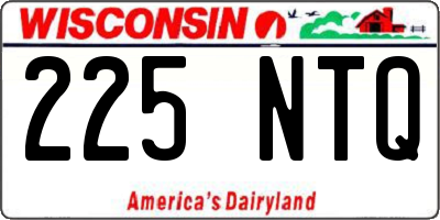 WI license plate 225NTQ