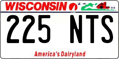 WI license plate 225NTS