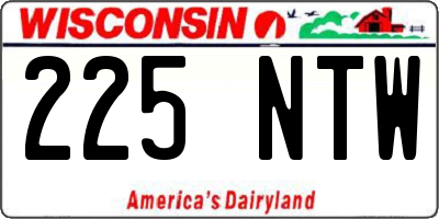 WI license plate 225NTW