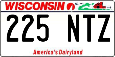 WI license plate 225NTZ
