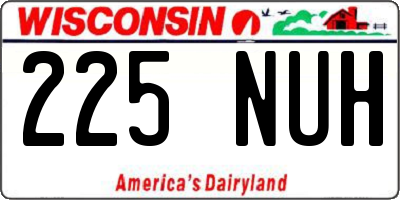 WI license plate 225NUH