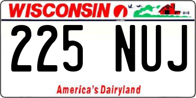WI license plate 225NUJ