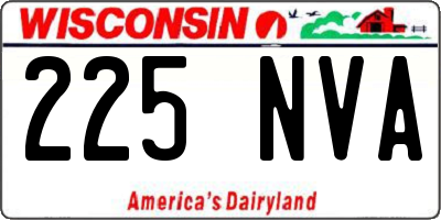 WI license plate 225NVA