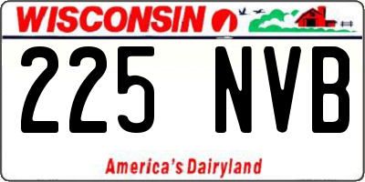 WI license plate 225NVB