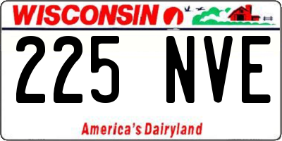 WI license plate 225NVE