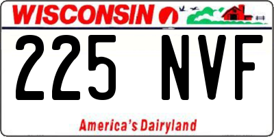 WI license plate 225NVF