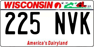 WI license plate 225NVK