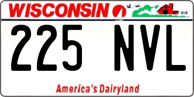 WI license plate 225NVL