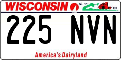 WI license plate 225NVN