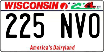 WI license plate 225NVO