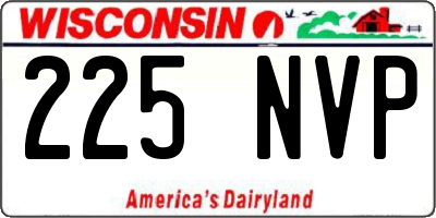 WI license plate 225NVP