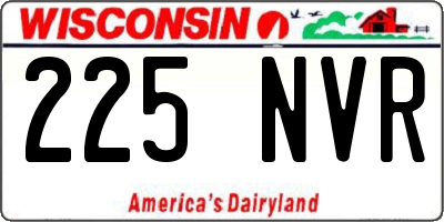 WI license plate 225NVR
