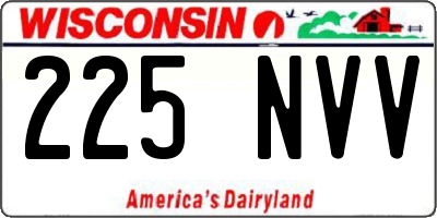 WI license plate 225NVV