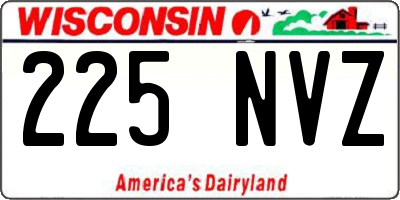 WI license plate 225NVZ