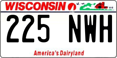 WI license plate 225NWH