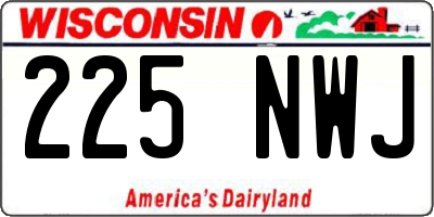 WI license plate 225NWJ