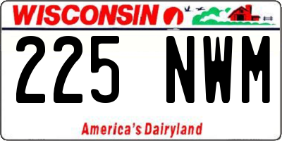 WI license plate 225NWM