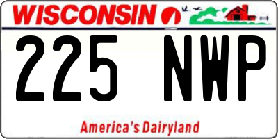 WI license plate 225NWP