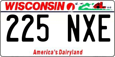 WI license plate 225NXE