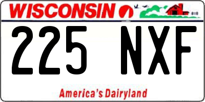WI license plate 225NXF